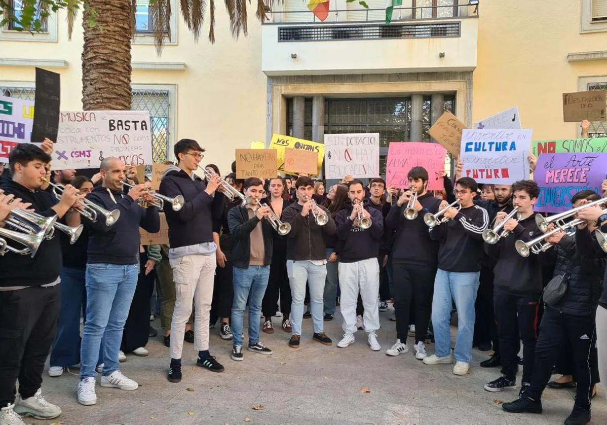 Alumnos en la protesta del pasado 3 de diciembre.