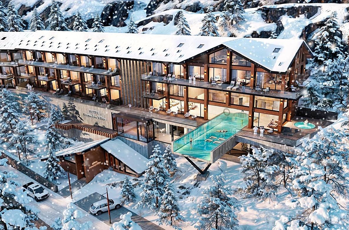 El complejo hotelero estará integrado por 36 apartamentos de lujo con terrazas, piscina climatizada y spa.