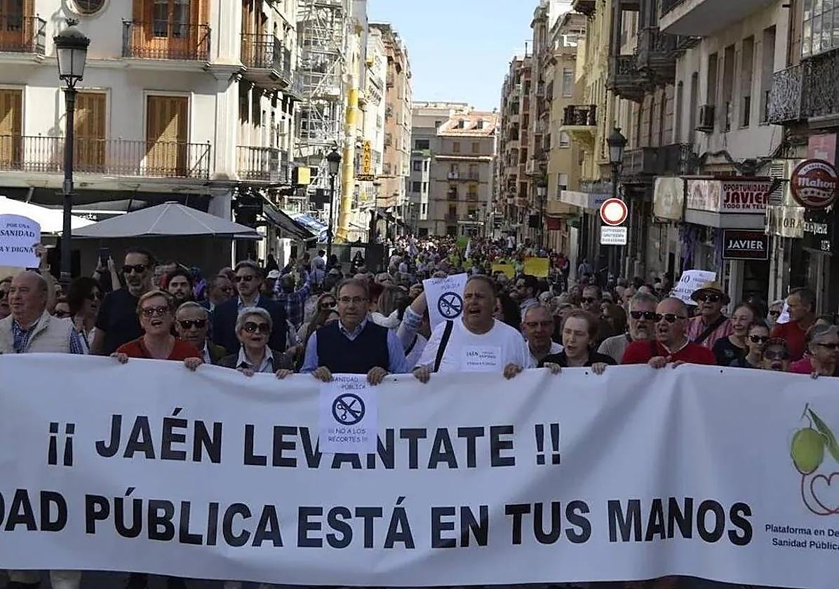 Manifestación en defensa de la sanidad pública, en una imagen de archivo