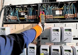 Trabajadores de Endesa, durante una revisión de una instalación de la zona Norte.