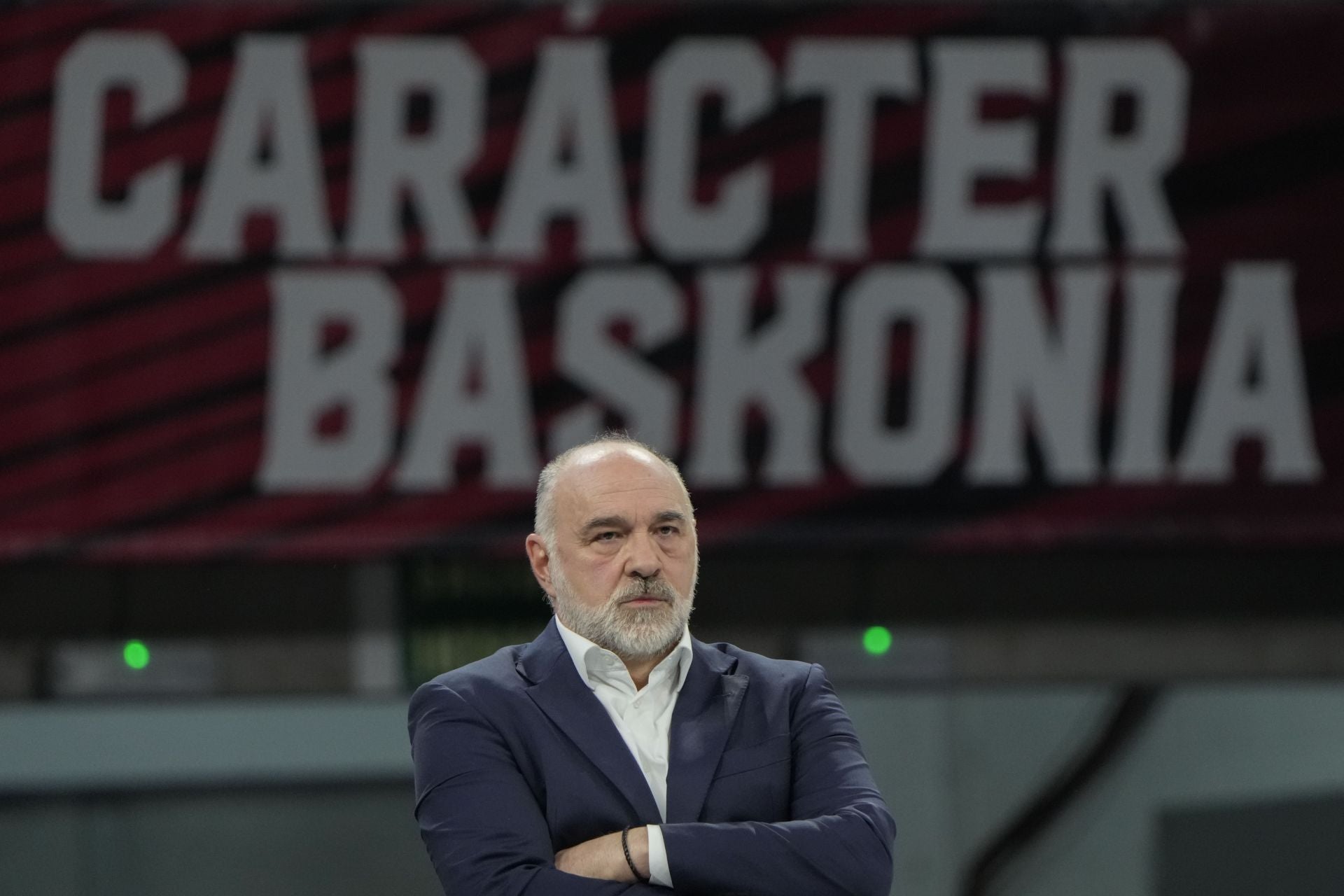 Pablo Laso, en el último partido del Baskonia en la Euroliga.