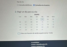 Citas disponibles el 3 de enero.