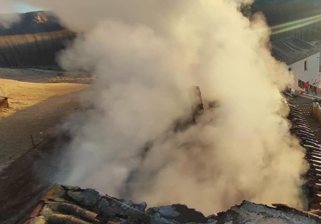 El incendio fue muy aparatoso.