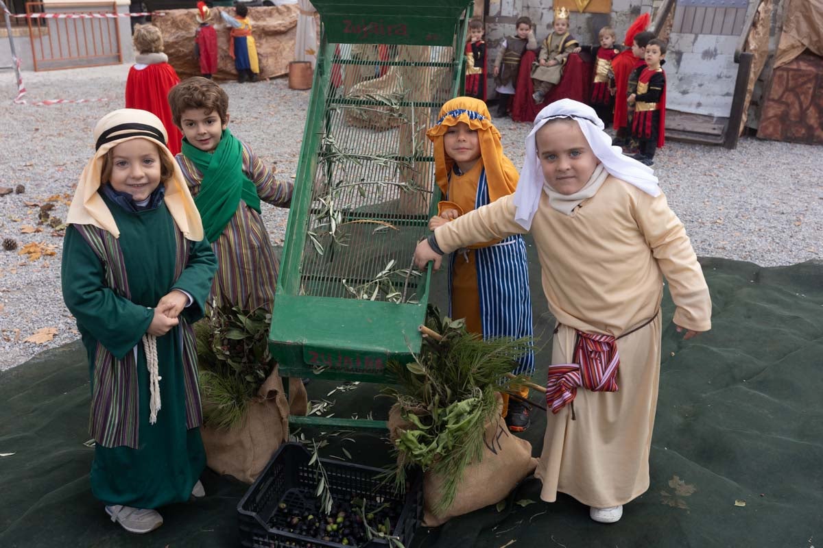 Las imágenes del belén viviente de Siervas del evangelio