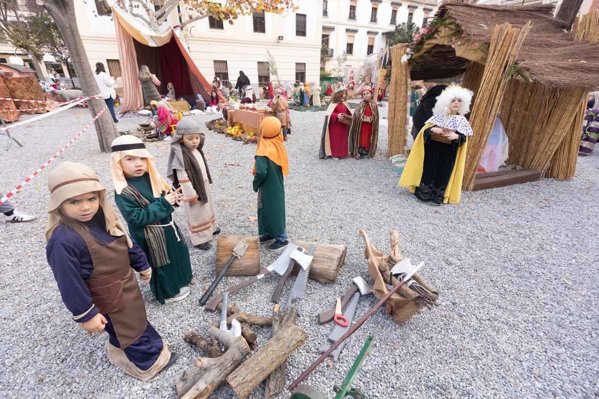 Las imágenes del belén viviente de Siervas del evangelio