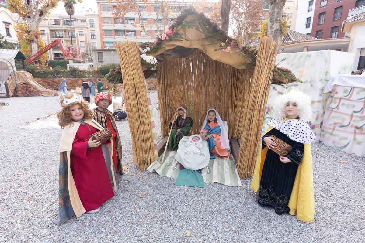 Las imágenes del belén viviente de Siervas del evangelio