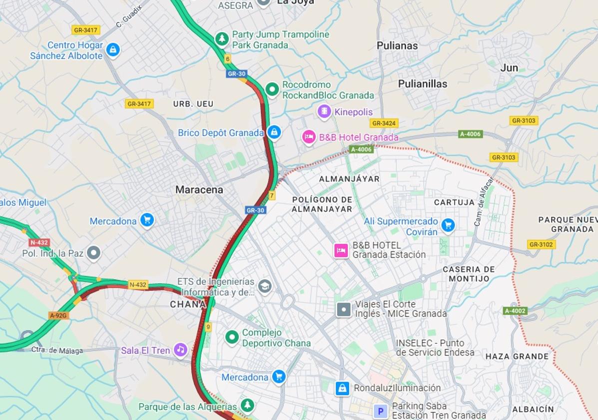 Un accidente colapsa la Circunvalación con siete kilómetros de atasco.