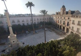 Imagen de las obras de la Plaza Vieja a comienzos de diciembre.