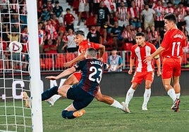 Rachad haciendo el gol del empate contra el Eibar
