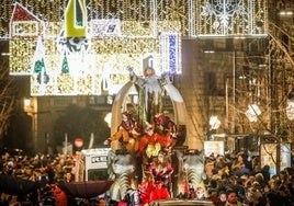 Cabalgata de los Reyes Magos en Granada.