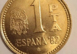 Moneda de 1 peseta del Mundial de España de 1982 que se vende en Ebay.