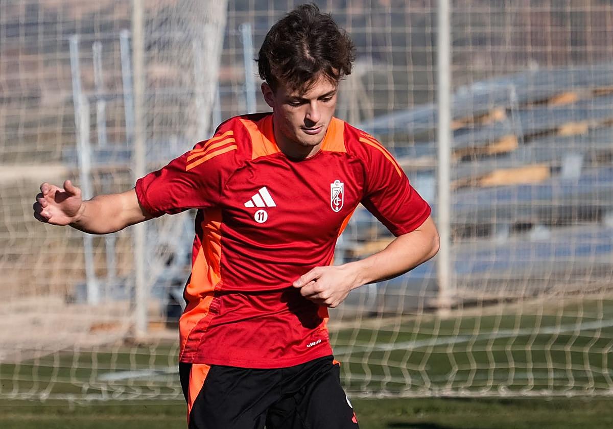 Pontones, durante un entrenamiento.