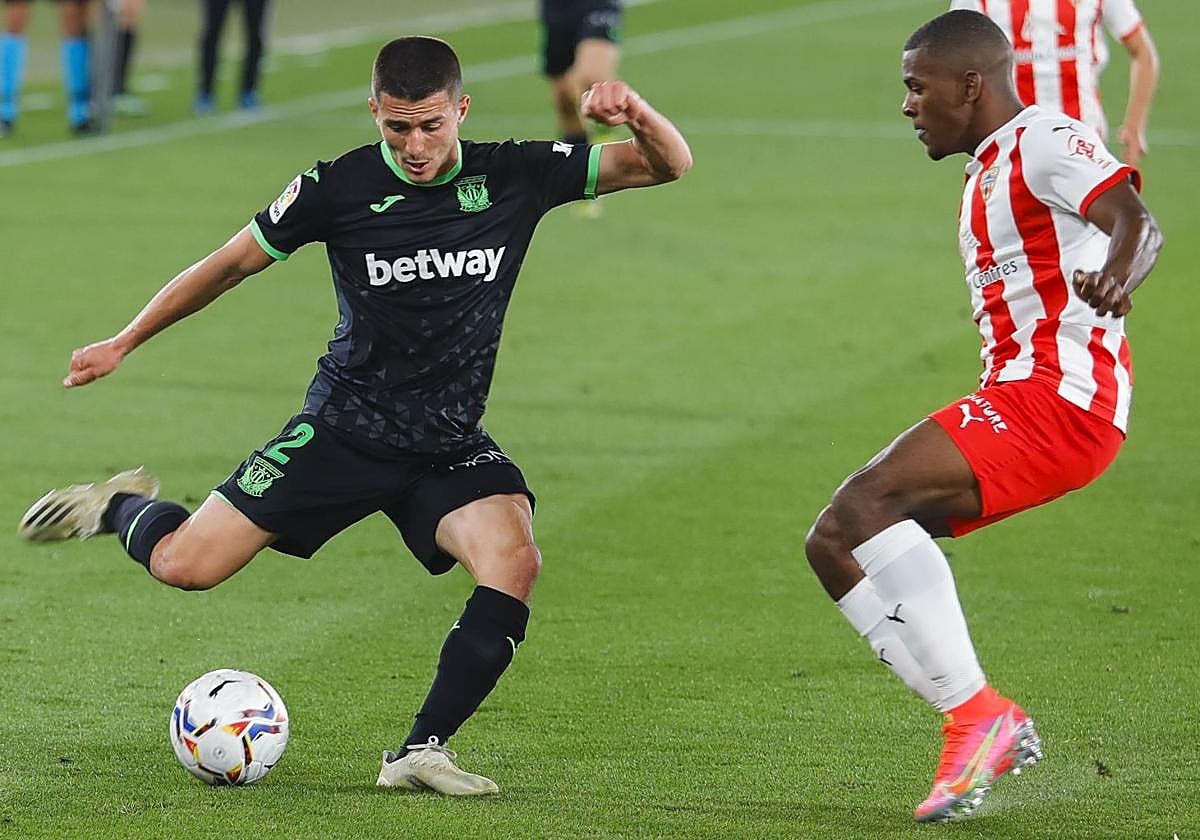 Akieme durante un partido contra el Leganés