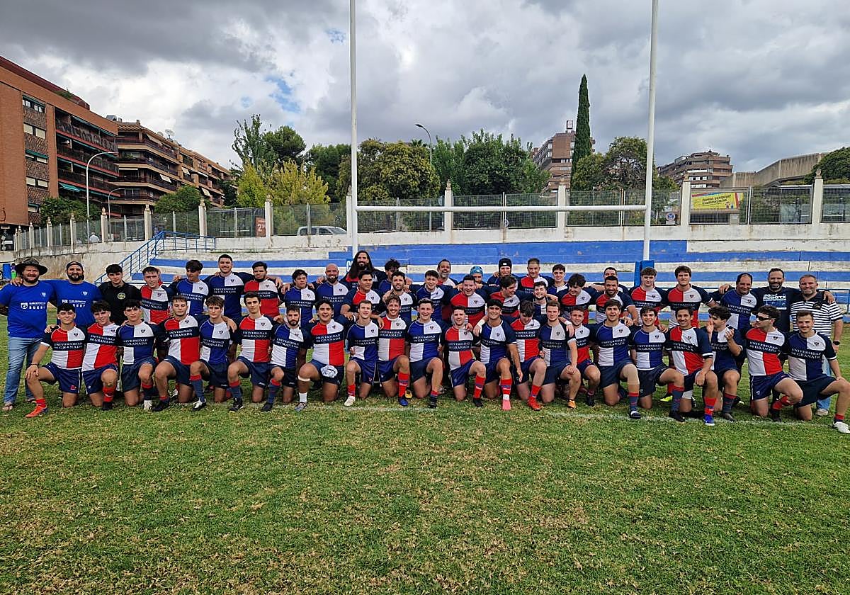 Las plantillas masculinas de la sección de rugby de la UGR.