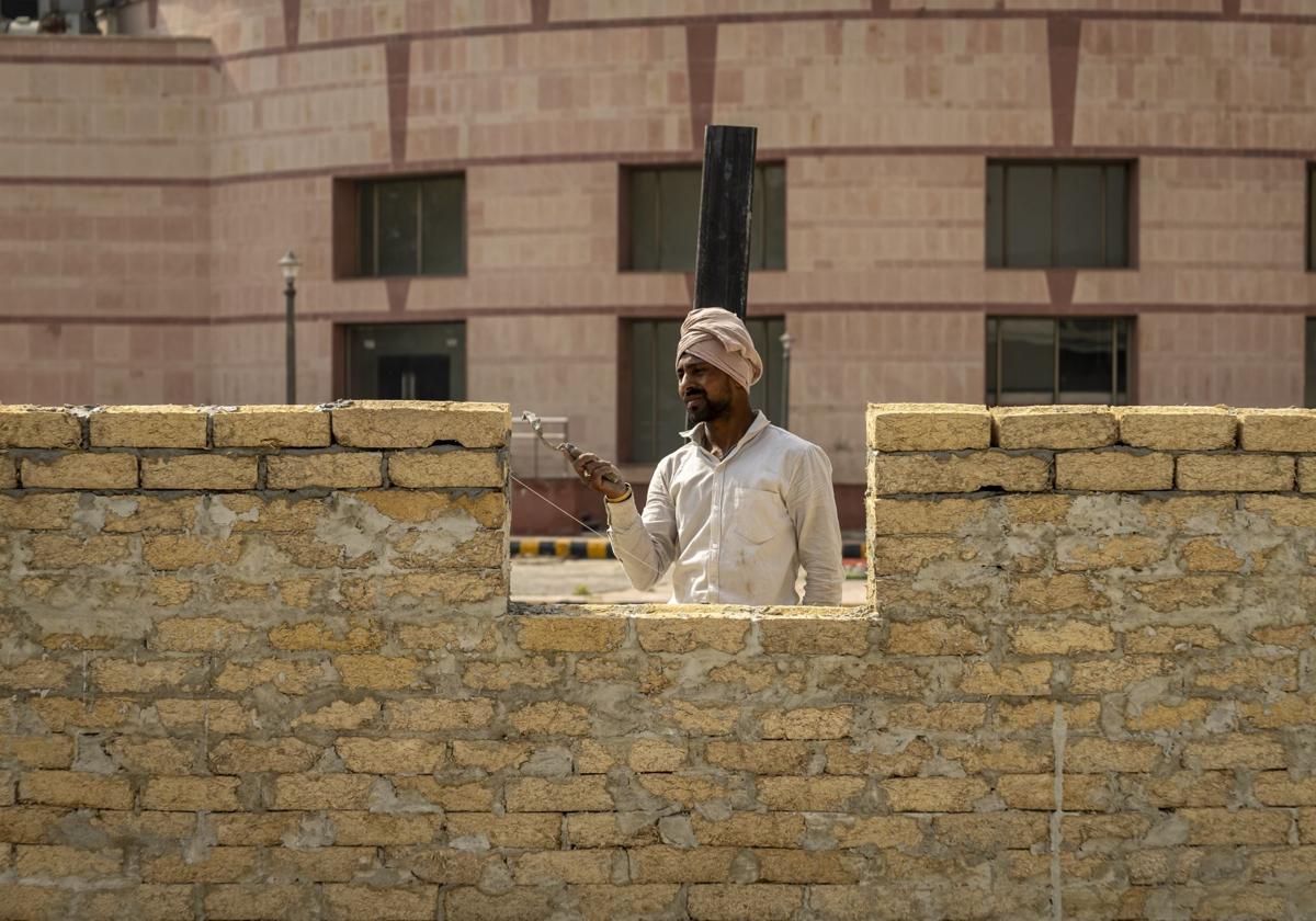 Ladrillo utilizado para construcción en la India.