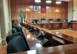 Interior de la sala de vistas de la Audiencia Provincial.