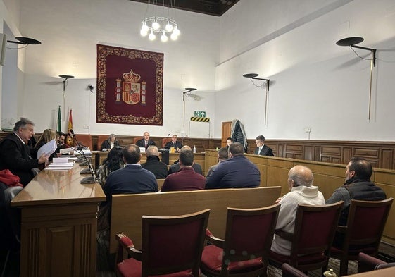 Imagen del banquillo de los acusados durante el juicio.