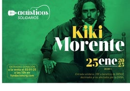 Entradas para el concierto solidario de Kiki Morente en la Caja Rural de Granada.