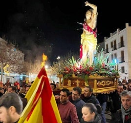 Imagen de la procesión en el municipio de Quesada