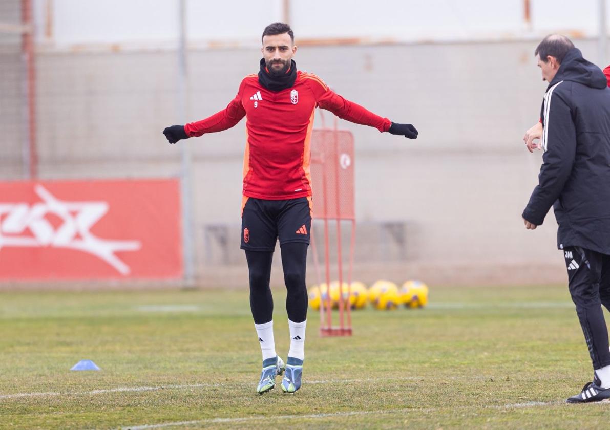 Abde Rebbach, en el entrenamiento.