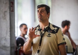 Pablo Pin, durante un entrenamiento.