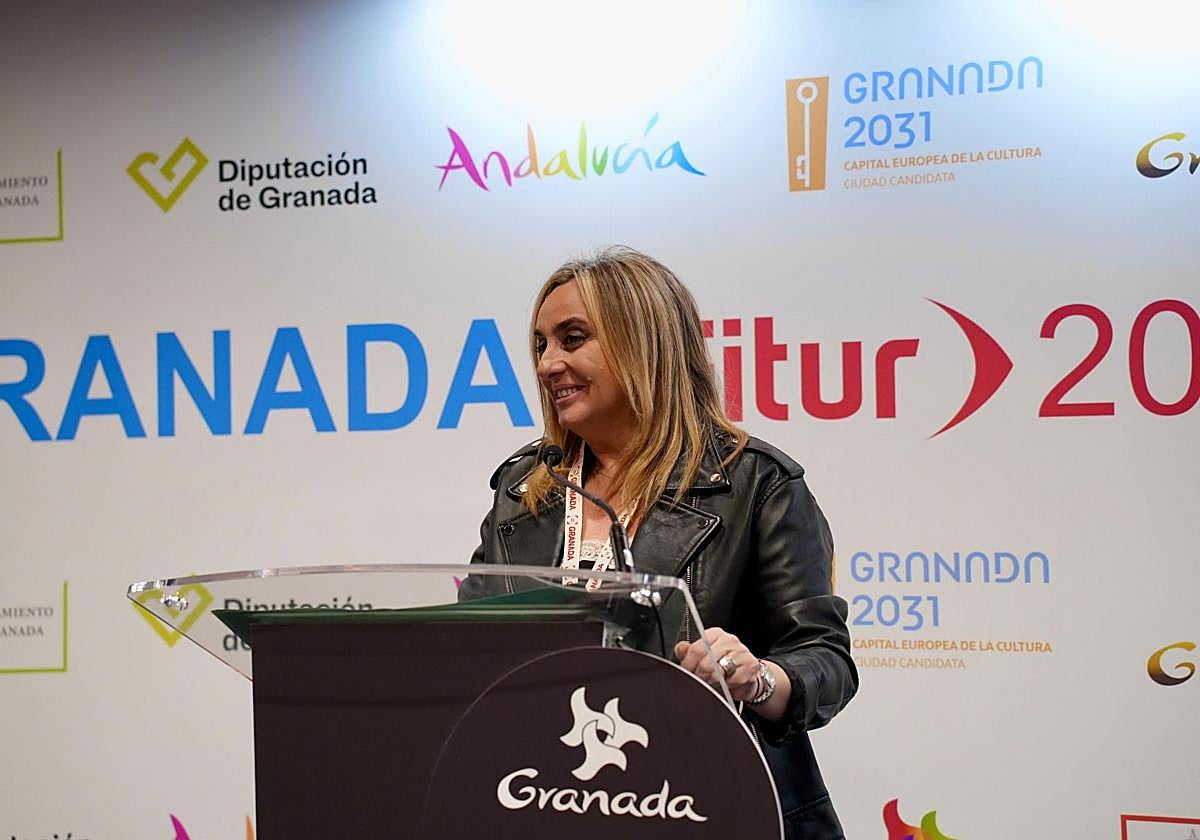 La alcaldesa de Granada, Marifrán Carazo, en Fitur.