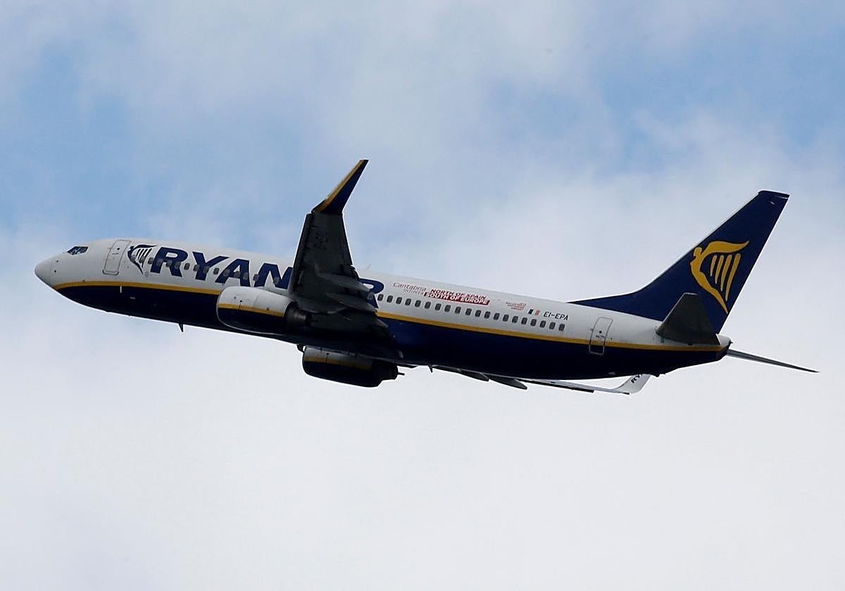 Un avión de Ryanair.