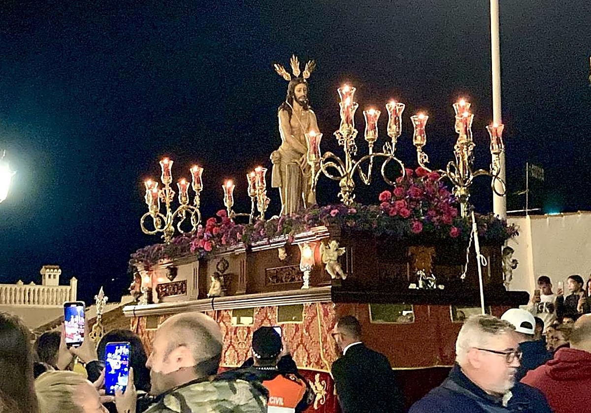 Señor de la Humildad el pasado Martes Santo por las calles de Salobreña.