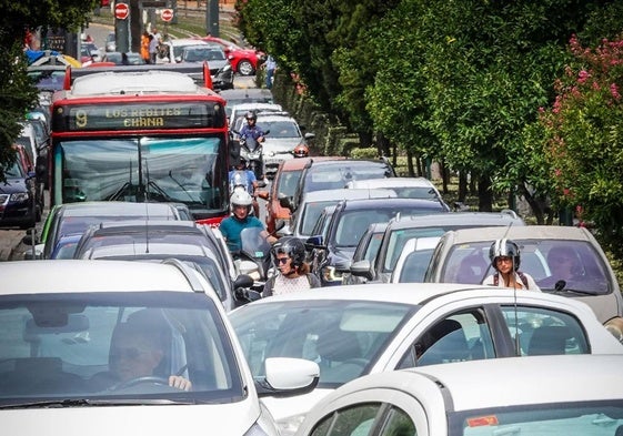 Tráfico congestionado en la capital.