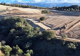 Imagen de este jueves de las obras denunciadas en Víznar.