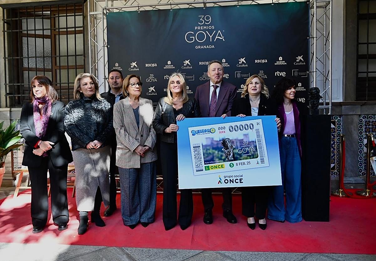 La Alhambra y la estatuilla de los Goy, estrellas del cupón de la ONCE del 8 de febrero