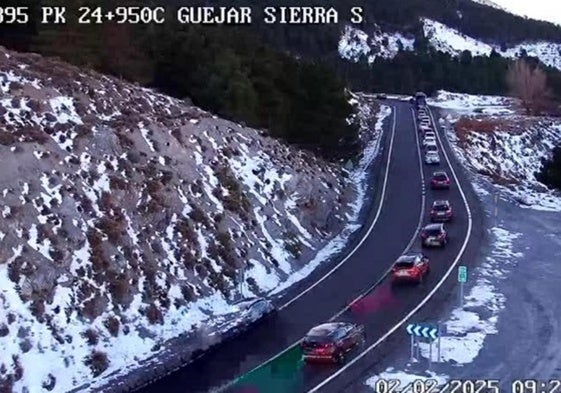 La A395 captada por las cámaras de la DGT,