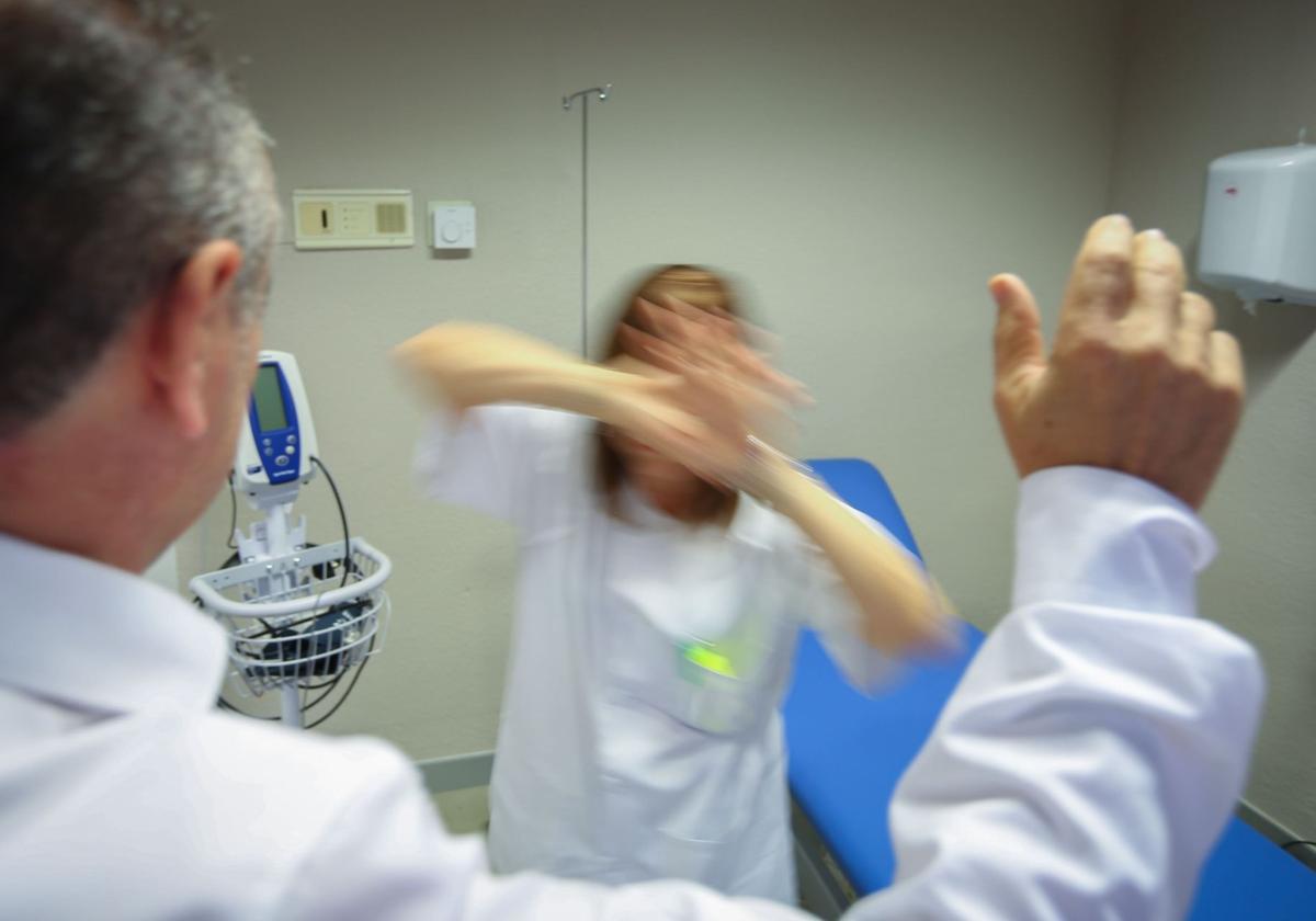 Agresión a un sanitario por un paciente.