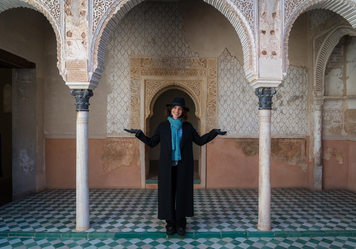 Maribel Verdú, una de las presentadoras de la gala, en la Alhambra.