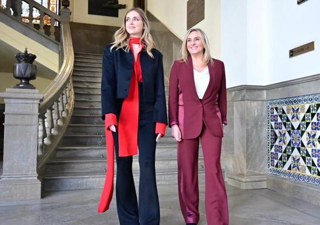 Marifrán Carazo recibió a Chiarra Ferragni en el Ayuntamiento.
