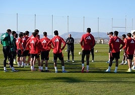 Barroso, con el filial.