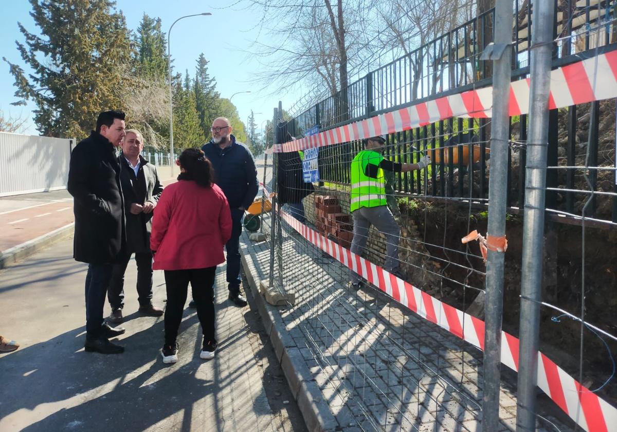 Visita de Javier Padorno y María de los Ángeles Antón a las obras