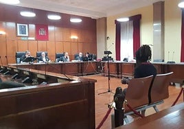 El acusado, durante el juicio.