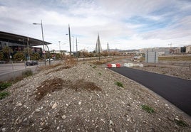 Punto en el que acaba la parte construida del carril y empiezan los terrenos donde no se puede continuar el camino.