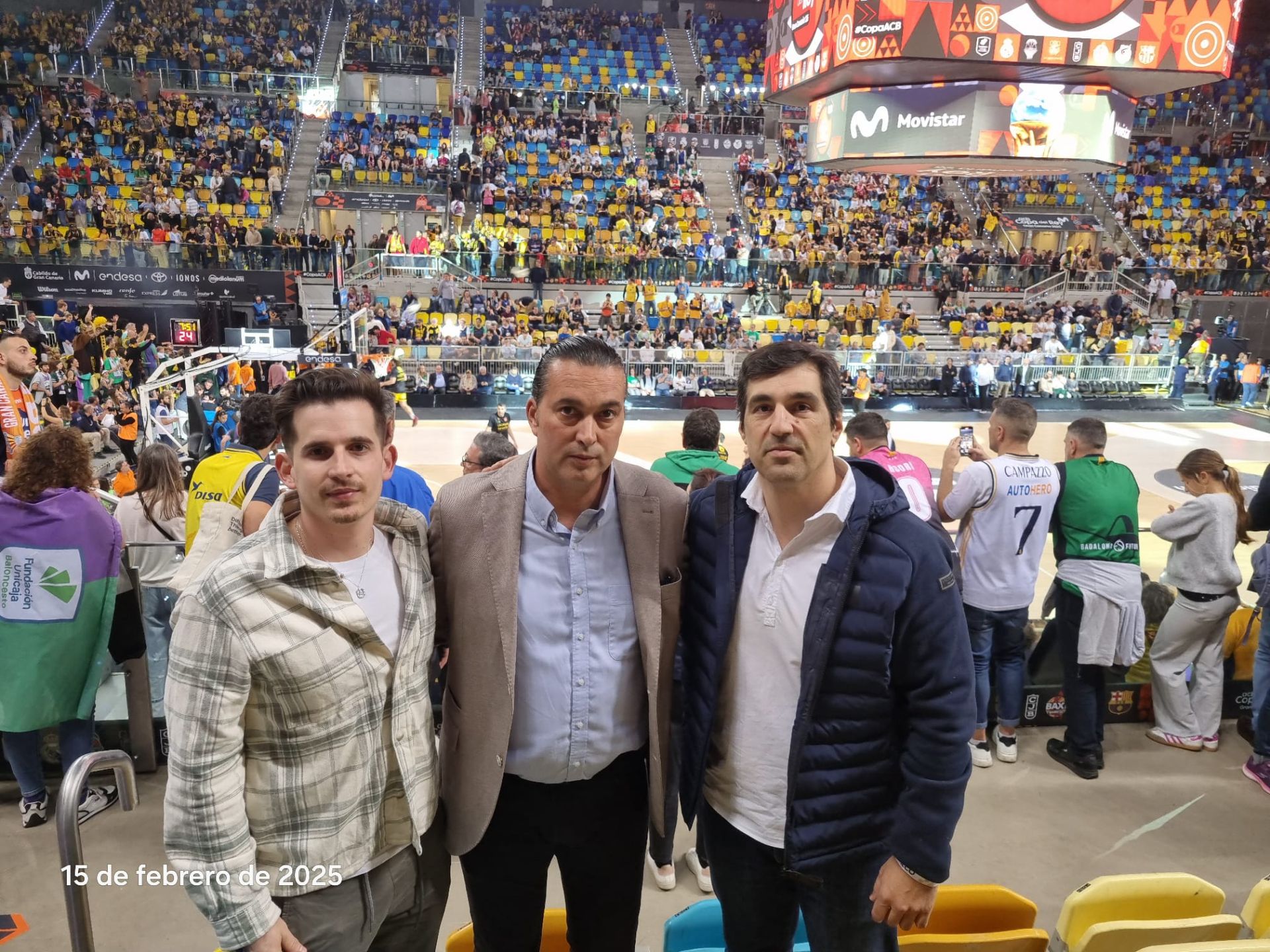 Arturo Ruiz, Óscar Fernández-Arenas y Pablo Pin, representantes del Covirán en la Copa del Rey.