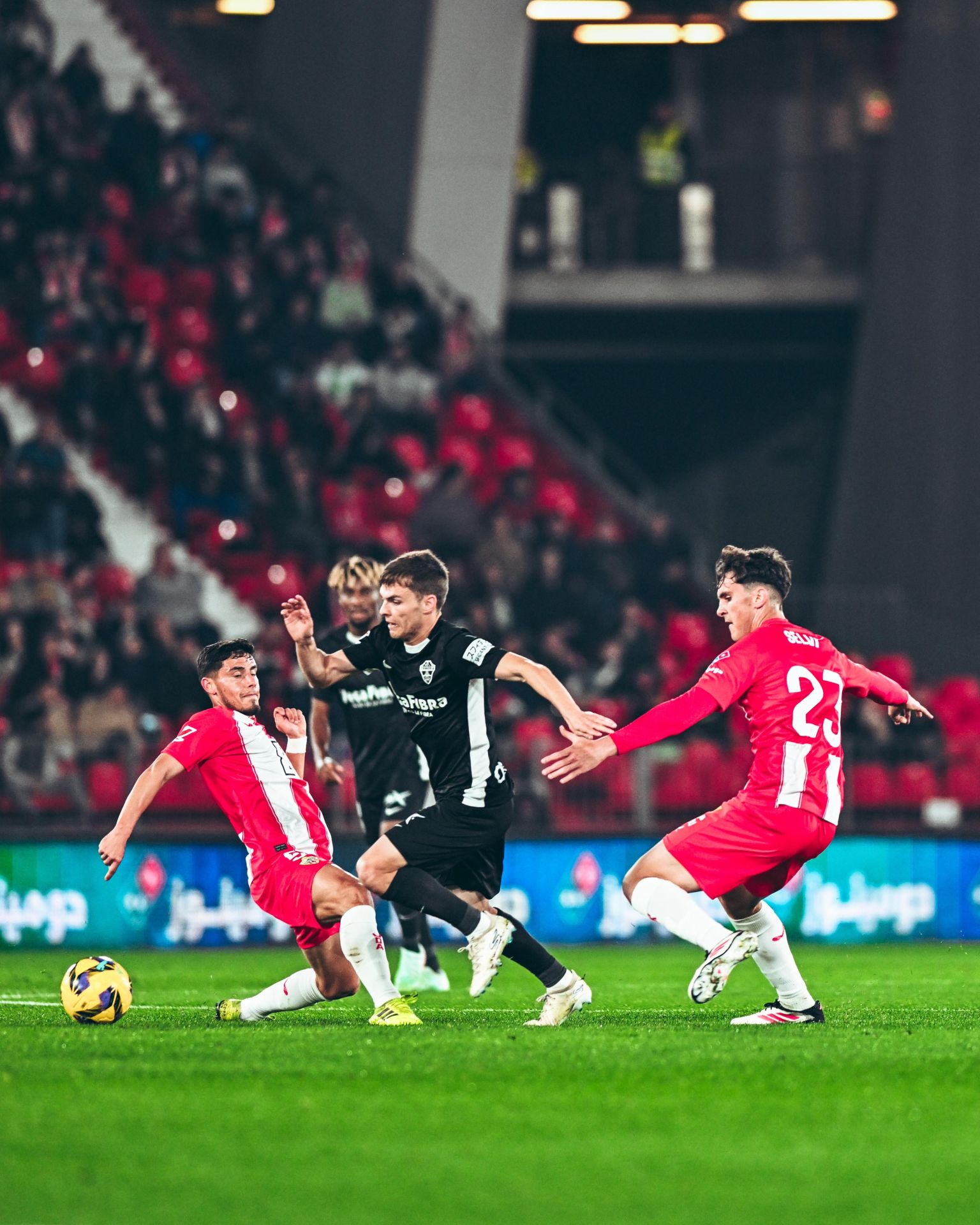 Un lance del partido disputado en Almería.