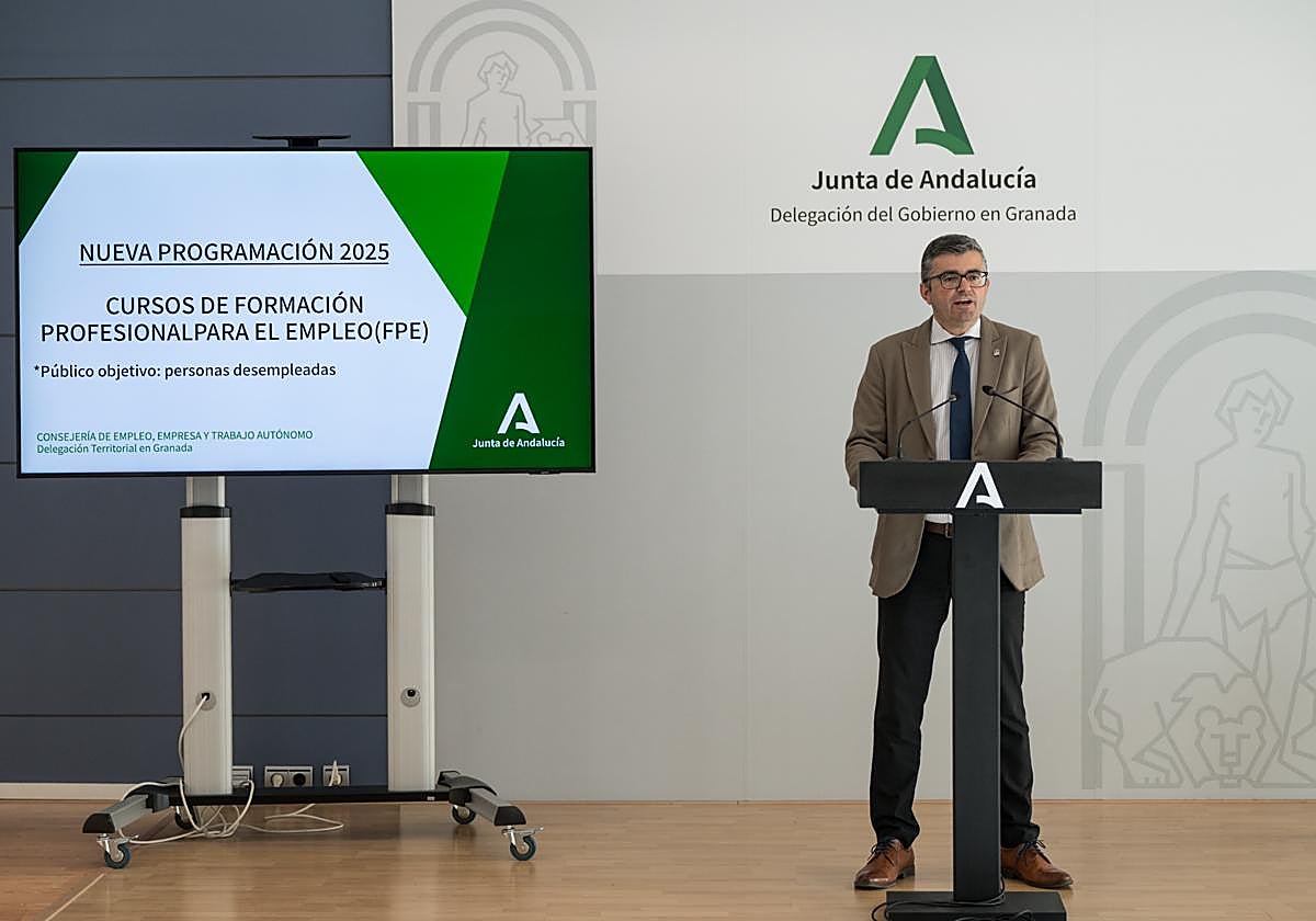 El delegado territorial de Empleo, Empresa y Trabajo Autónomo de la Junta de Andalucía en Granada, Javier Martín Cañizares.