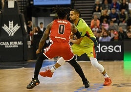 Gian Clavell, en el partido contra el Girona.