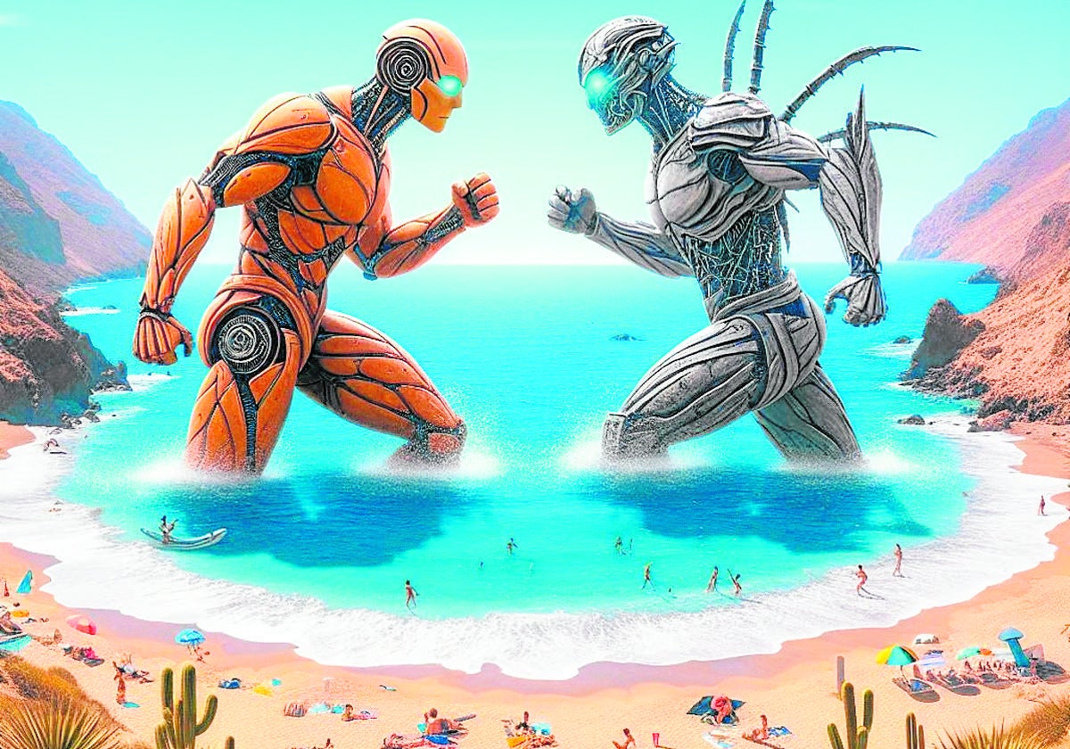 Imagen generada por inteligencia artificial pidiéndole Almería como escenario.