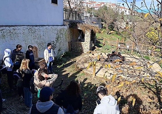 Visita de estudiantes Geografía de laUniversidad de Granada a Alcudia de Monteagud, a finales del año pasado.