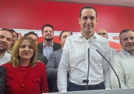 Juan Latorre en la sede del PSOE de Jaén.