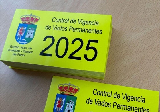 Oegatinas de control de vados 2024.
