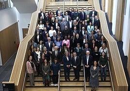 El rector de la UGR, Pedro Mercado, asistió a la firma.