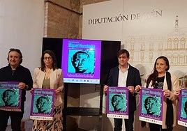 Presentación de la iniciativa 'Paseando la voz de Miguel Hernández por Jaén' en la Diputación.