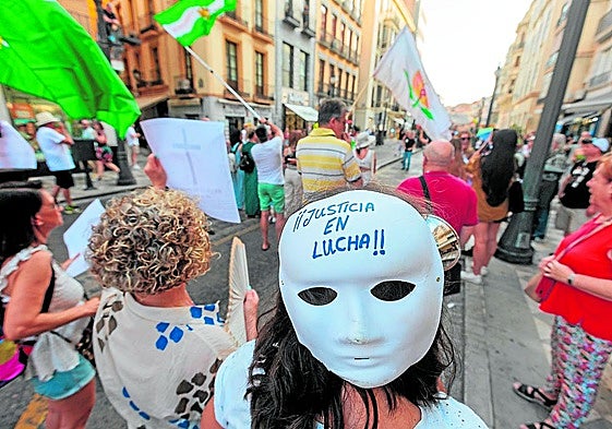 Imagen de archivo de una protesta de los sindicatos de justicia.
